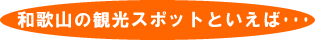 和歌山の観光スポットといえば・・・